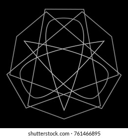 Holiday patterns of stars of snowflakes and flowers for gifts geometric pentagram