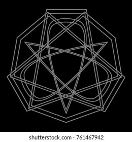 Holiday patterns of stars of snowflakes and flowers for gifts geometric pentagram