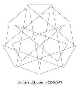 Holiday patterns of stars of snowflakes and flowers for gifts geometric pentagram
