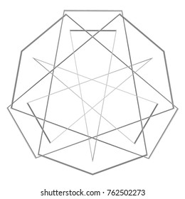 Holiday patterns of stars of snowflakes and flowers for gifts geometric pentagram