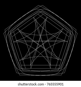 Holiday patterns of stars of snowflakes and flowers for gifts geometric pentagram