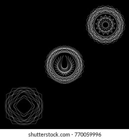 Holiday patterns of stars of snowflakes and flowers for gifts