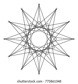 Holiday patterns of stars of snowflakes and flowers for gifts geometric pentagram