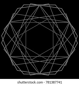 Holiday patterns of stars of snowflakes and flowers for gifts geometric pentagram