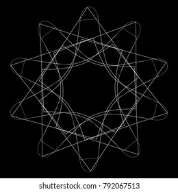 Holiday patterns of stars of snowflakes and flowers for gifts geometric pentagram