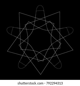 Holiday patterns of stars of snowflakes and flowers for gifts geometric pentagram