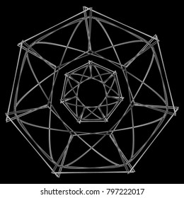 Holiday patterns of stars of snowflakes and flowers for gifts geometric pentagram