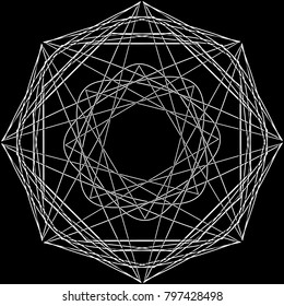 Holiday patterns of stars of snowflakes and flowers for gifts geometric pentagram