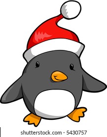 Holiday Penguin Vector Illustration