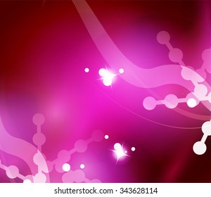 Holiday pink abstract background, winter snowflakes, Christmas and New Year design template, light shiny modern vector illustration