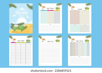 Holiday planner template KDP interior design. Holiday Planner Printable.