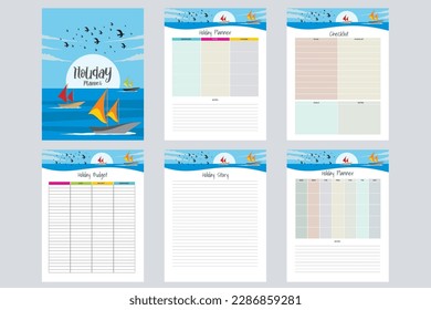 Holiday planner template KDP interior design. Holiday Planner Printable.