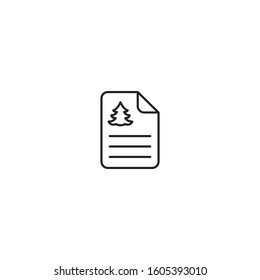 Holiday postcard line vector icon
