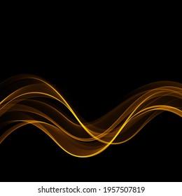 Holiday poster design abstract golden wave vector background
