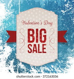 Holiday Poster with Valentines Day big Sale Text