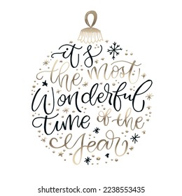 Holiday poster. Winter card.Merry Christmas and happy new year - cute postcard. Lettering label for poster, banner, web, sale, t-shirt design. New year holiday greeting card. Winter Pattern background