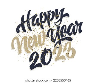 Holiday poster. Winter card.Merry Christmas and happy new year - cute postcard. Lettering label for poster, banner, web, sale, t-shirt design. New year holiday greeting card. Winter Pattern background