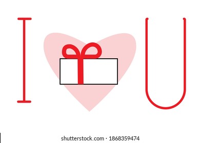 Holiday presents simple elegant line art on white background. Celebration. Gift card.