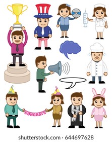 Holiday and Professional Cartoon People Illustration
