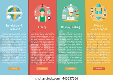 Holiday and Recreations Vertical Banner Concept