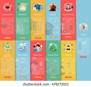 Holiday and Recreations Vertical Banner Concept