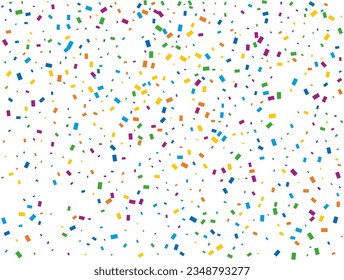 Holiday Rectangular Confetti. Light Rainbow glitter confetti background. Colored festive texture