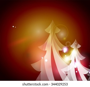 Holiday red abstract background, winter snowflakes, Christmas and New Year design template, light shiny modern vector illustration