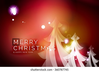 Holiday red abstract background, winter snowflakes, Christmas and New Year design template