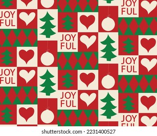 holiday red and green print