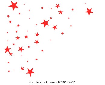 Holiday red starry background. Tiny stars. Confetti celebration, Falling red abstract decoration for party, birthday celebrate, anniversary or event, festive. Festival decor.