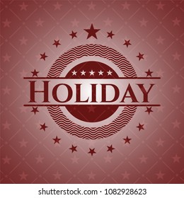 Holiday retro style red emblem
