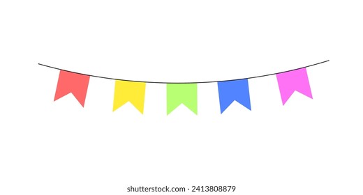 Holiday ribbon icon. Flat, color, holiday ribbon icon. Vector icon