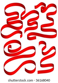 Holiday ribbon. Vector illustration.