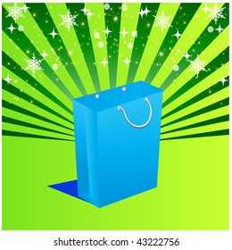 Holiday sale bag with background