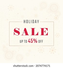 Holiday sale banner,  Holiday offer Template with Discount Tag, Vector illustration design
