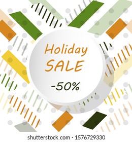Holiday sale calligraphy. Calligraphic banner. Sale banner.