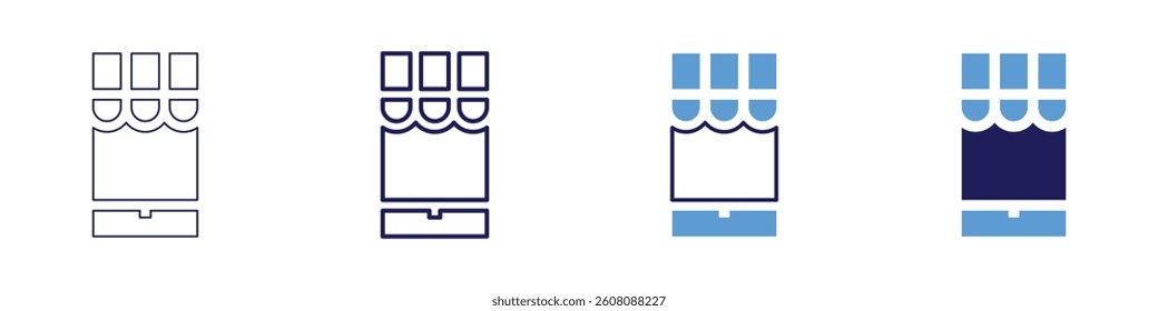 Holiday sale icon in 4 different styles. Thin Line, Line, Bold Line, Duotone. Duotone style. Editable stroke.