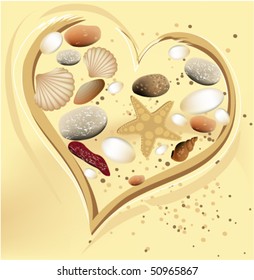 Holiday sand heart