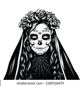 Holiday of Santa Muerte for Halloween