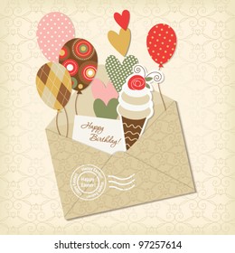 holiday scrapbooking elements, greeting birthday card