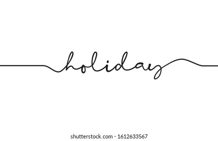holiday script text handwritten vector