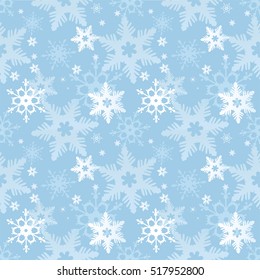 Holiday seamless background with snowflakes