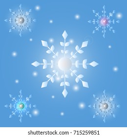 Holiday seamless background with snowflakes