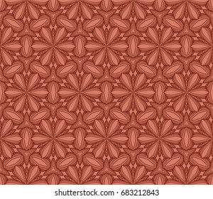 holiday seamless geometric background. decorative vector illustration. brown color