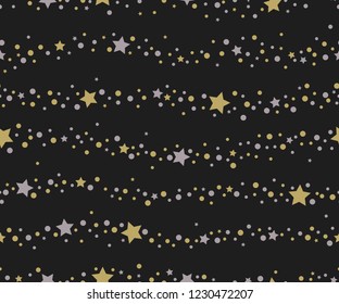 Holiday seamless pattern. Christmas decor. Ornament for gift wrapping paper, fabric, clothes, textile, surface textures, scrapbook. Vector illustration.