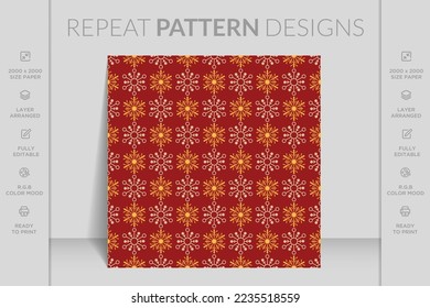 Holiday seamless pattern for Christmas. Pattern for a luxurious gift wrapping paper, greeting cards