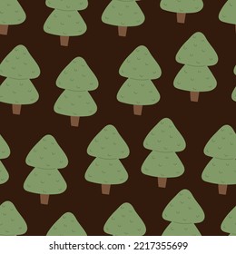 holiday seamless pattern with christmas tree. Colorful vector, flat style. hand drawing. design for fabric, print, wrapper
