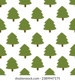 holiday seamless pattern with christmas tree. Colorful vector, flat style. hand drawing. design for fabric, print, wrapper