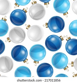 Holiday seamless pattern design with christmas balls.