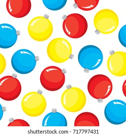 Holiday seamless pattern design with christmas balls.